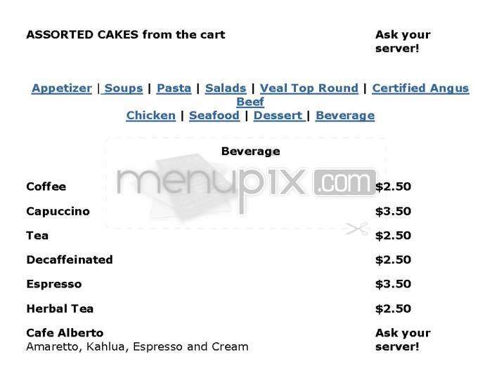 Trattoria Alberto - Washington, DC menu_pic