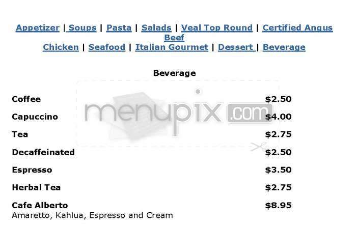 Trattoria Alberto - Washington, DC menu_pic