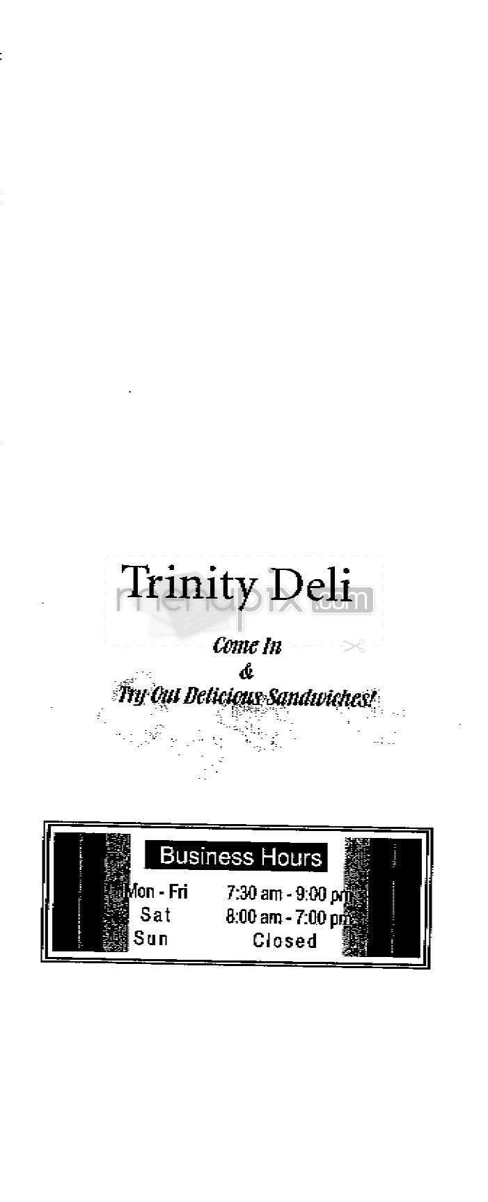 Trinity Deli - Washington, DC menu_pic