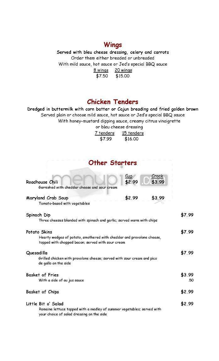 Uncle Jed's - Bethesda, MD menu_pic