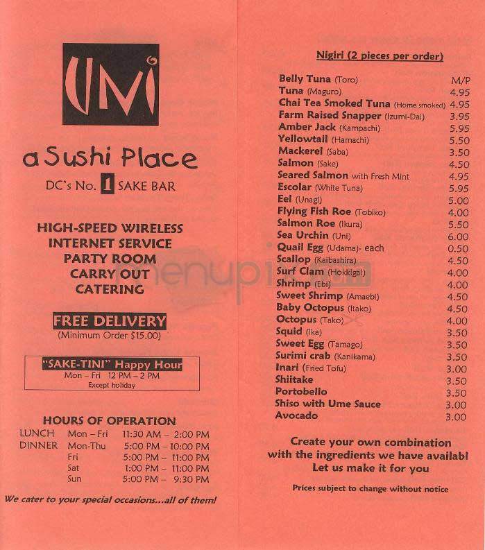 Uni - Washington, DC menu_pic