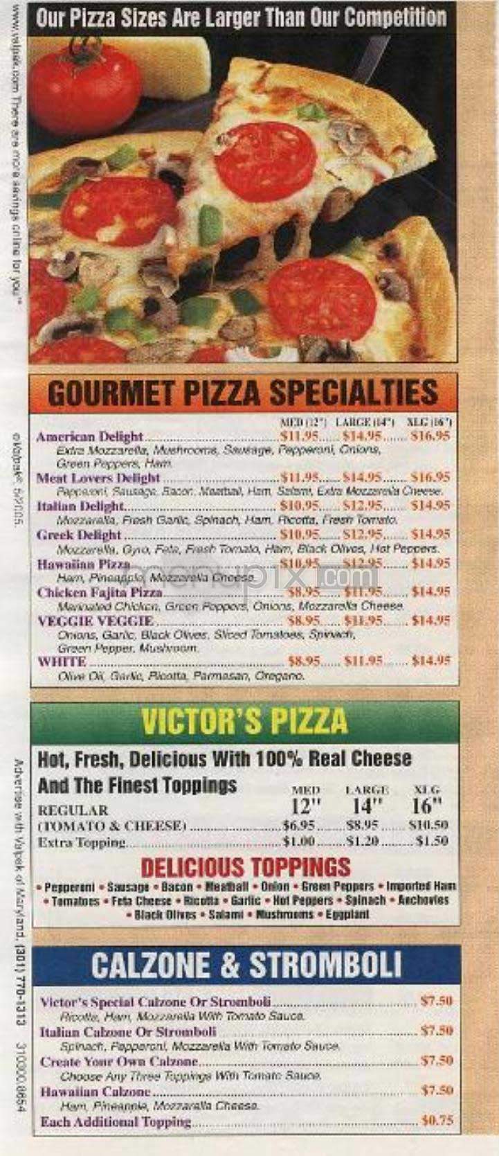 Victor's - Bethesda, MD menu_pic