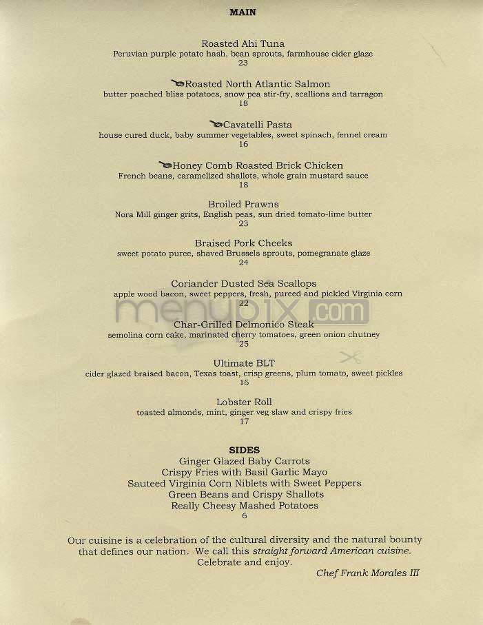 Zola - Washington, DC menu_pic