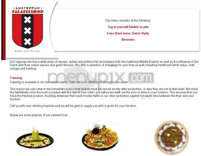 Amsterdam Falafel Shop - Washington, DC menu_pic