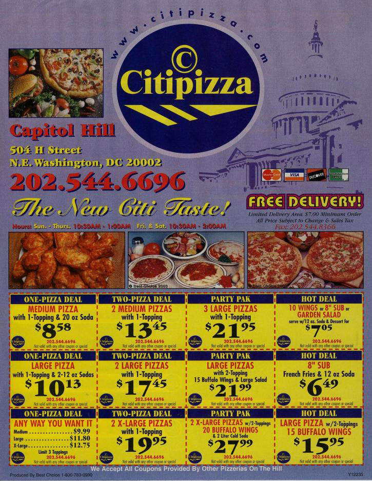 Citipizza - Washington, DC menu_pic