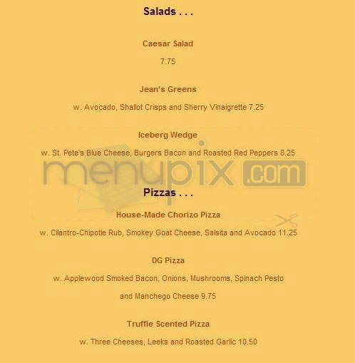 David Greggory - Washington, DC menu_pic