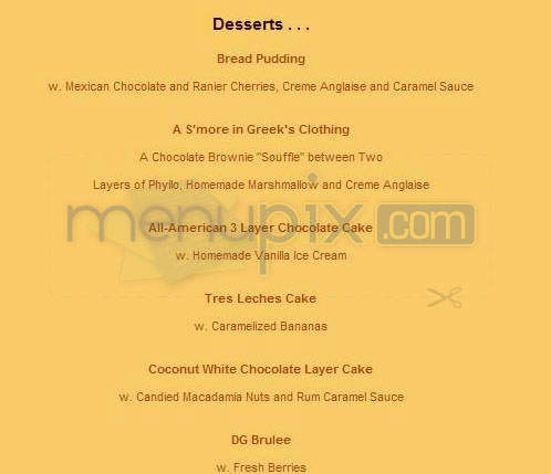 David Greggory - Washington, DC menu_pic