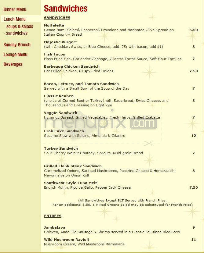 Evening Star Cafe - Alexandria, VA menu_pic