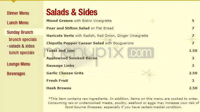 Evening Star Cafe - Alexandria, VA menu_pic