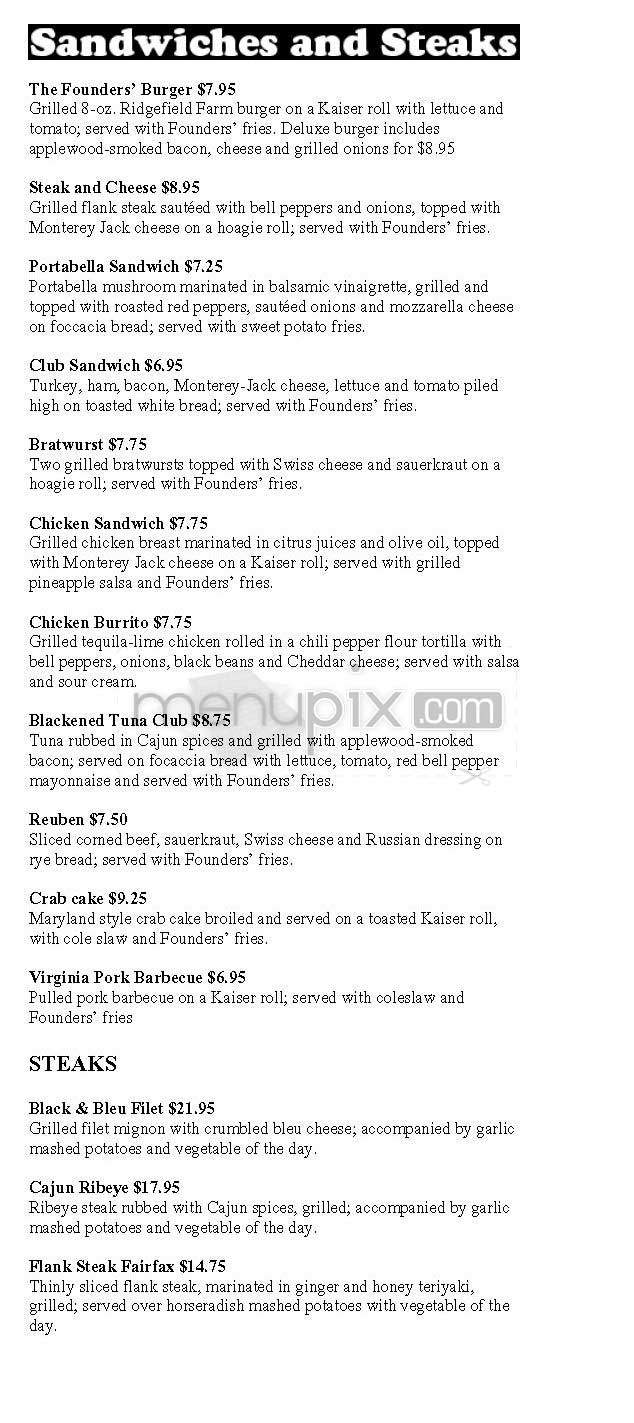 Founders - Alexandria, VA menu_pic