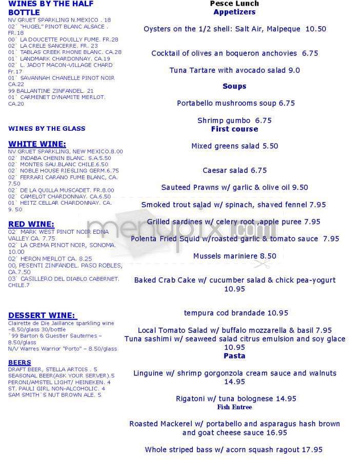 Pesce - Washington, DC menu_pic