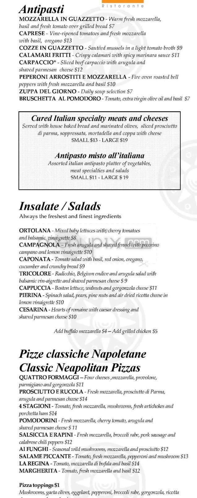Sette Bello - Arlington, VA menu_pic