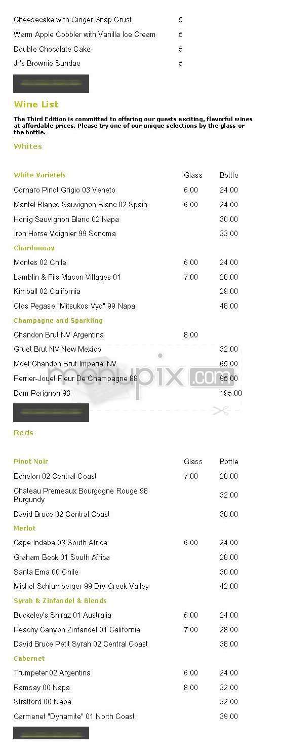 Third Edition - Washington, DC menu_pic