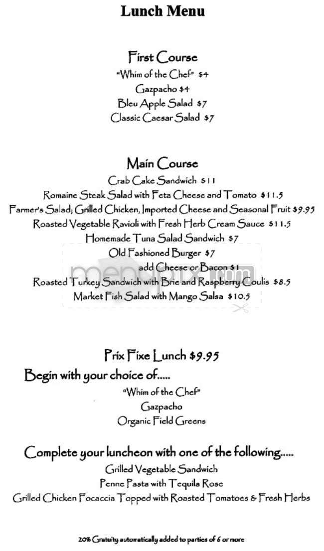 Two Quail - Washington, DC menu_pic