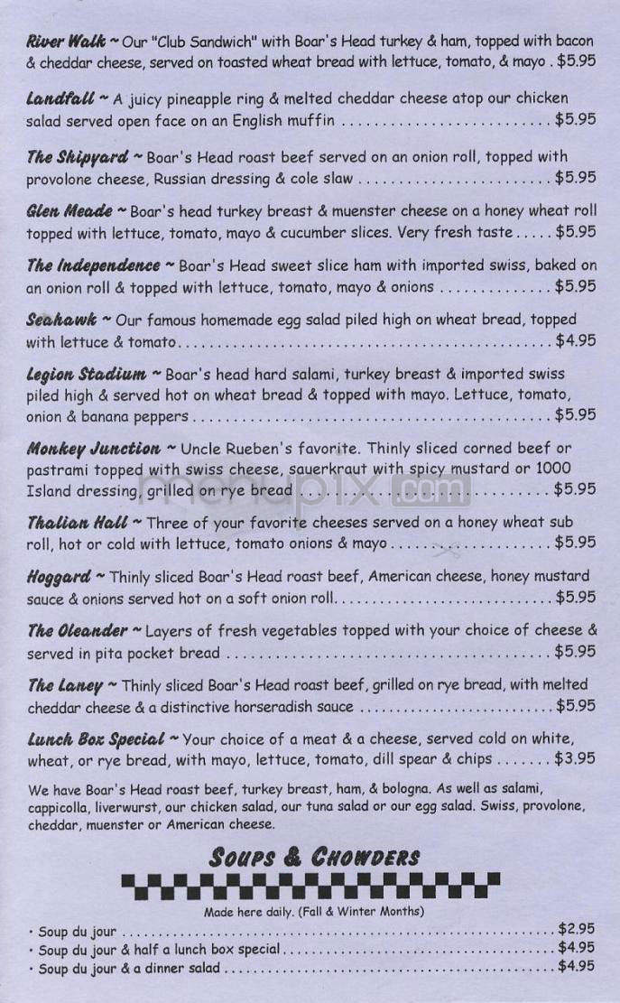 17th Street Deli Landfall - Wilmington, NC menu_pic