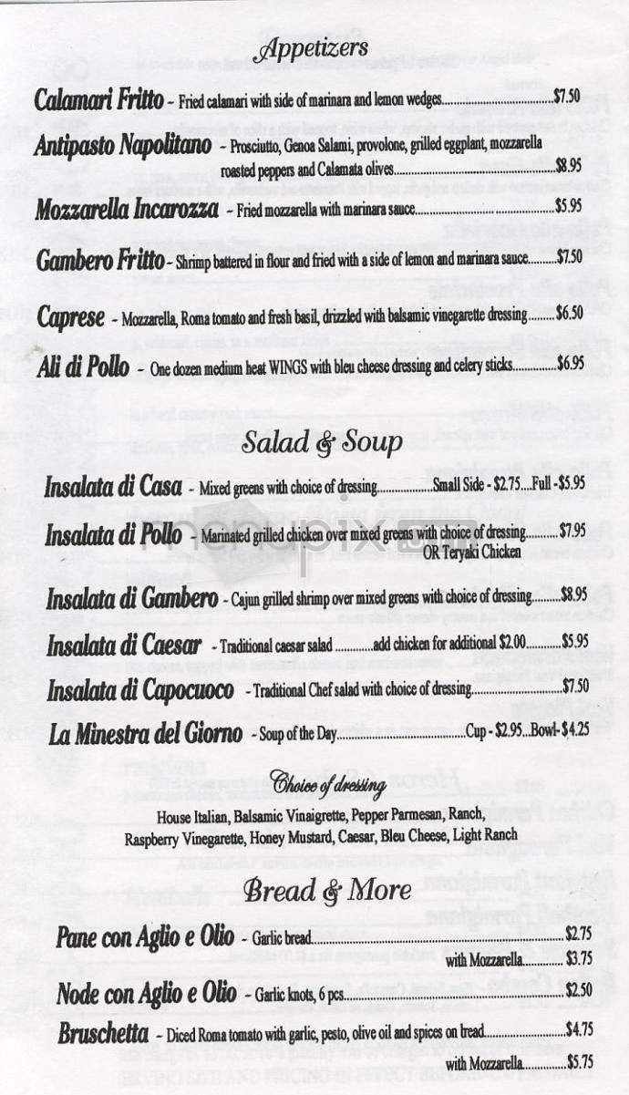 Antonio's Pizzeria & Ristorante - Wilmington, NC menu_pic