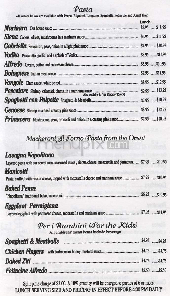 Antonio's Pizzeria & Ristorante - Wilmington, NC menu_pic