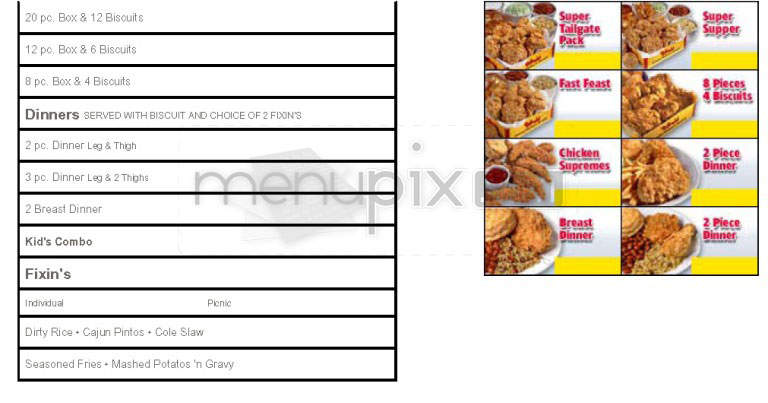 Bojangles' Famous Chicken - Waynesville, NC menu_pic