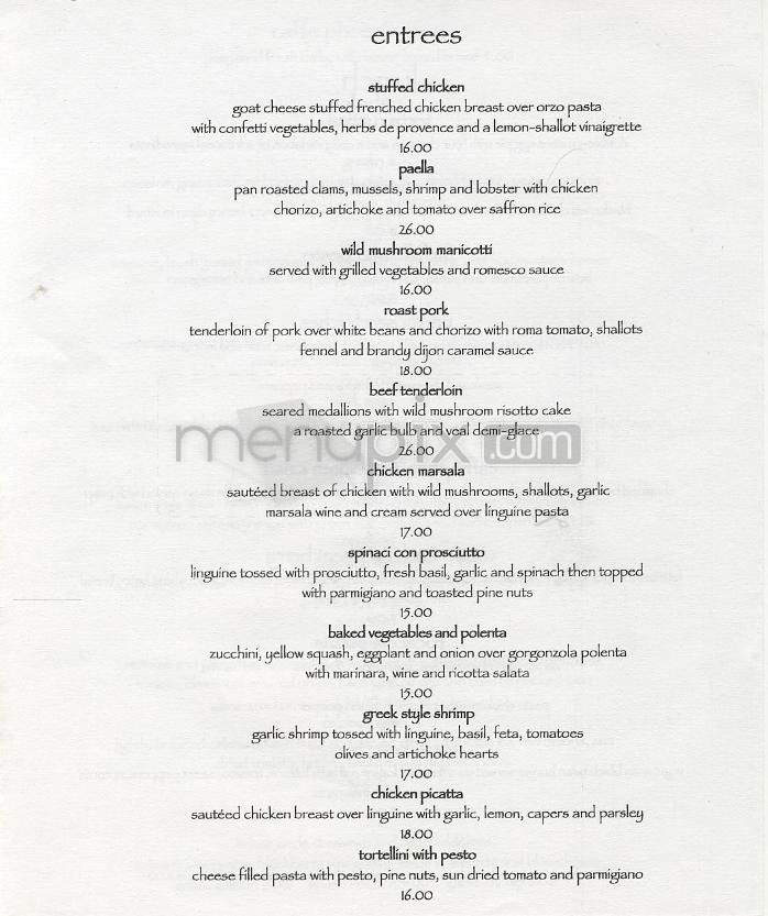 Caffe Phoenix - Wilmington, NC menu_pic