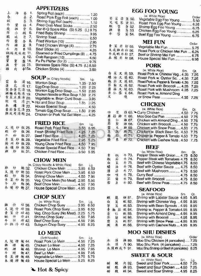 China Garden - Wilmington, NC menu_pic