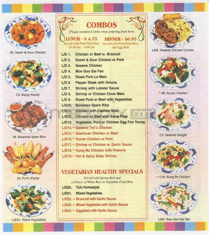 Chopstix - Wilmington, NC menu_pic