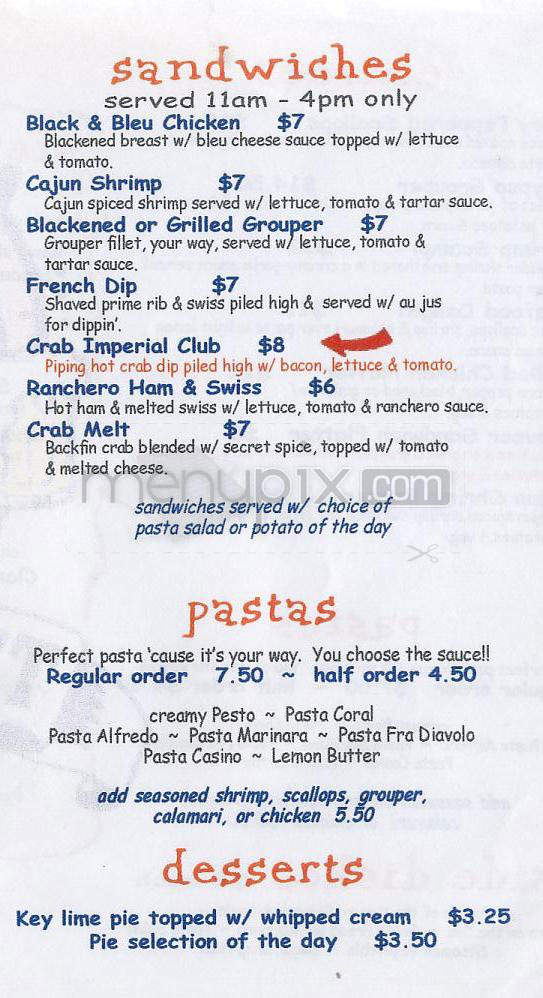 Dock Street Oyster Bar - Wilmington, NC menu_pic