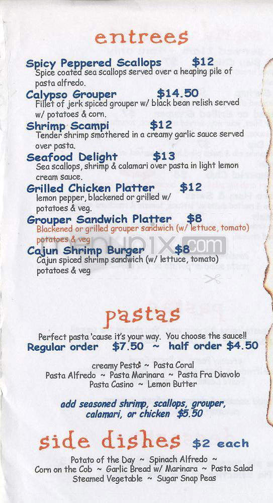 Dock Street Oyster Bar - Wilmington, NC menu_pic