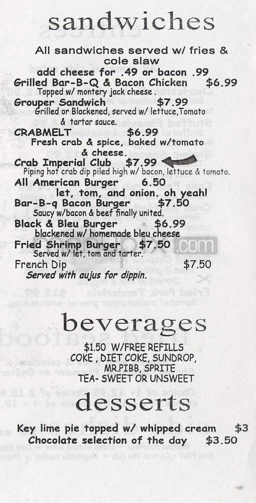 Dock Street Seafood & Grill - Wilmington, NC menu_pic