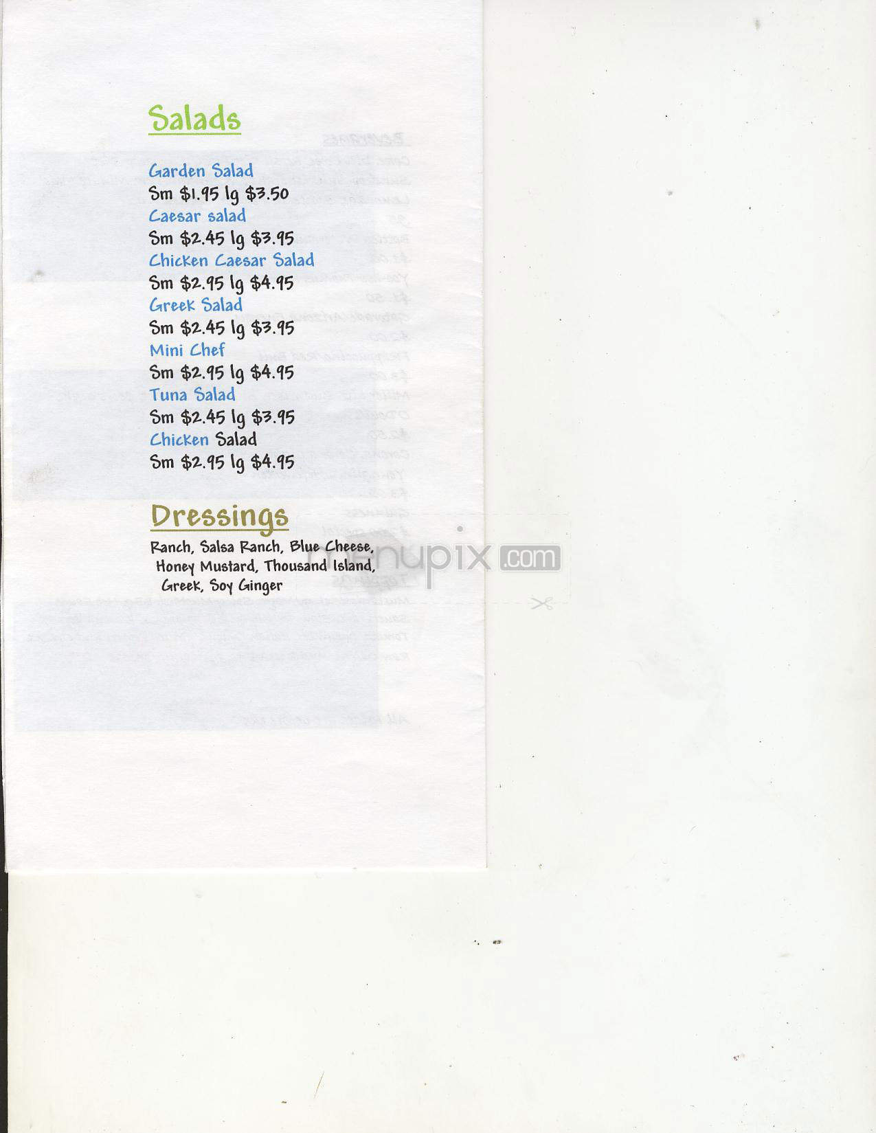 Dog House - Wilmington, NC menu_pic