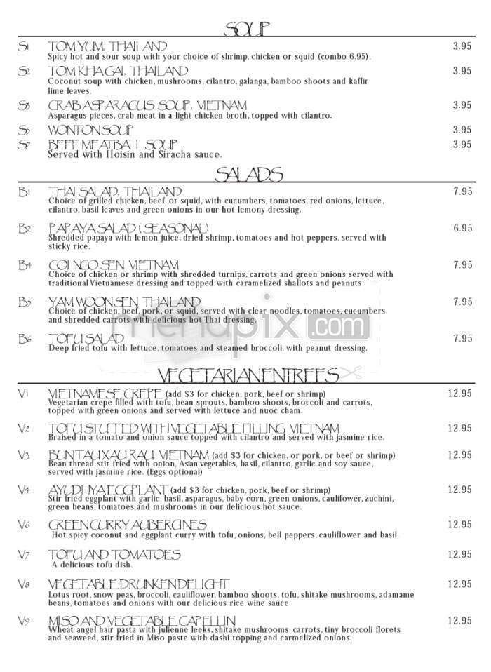 Indochine Restaurant - Wilmington, NC menu_pic