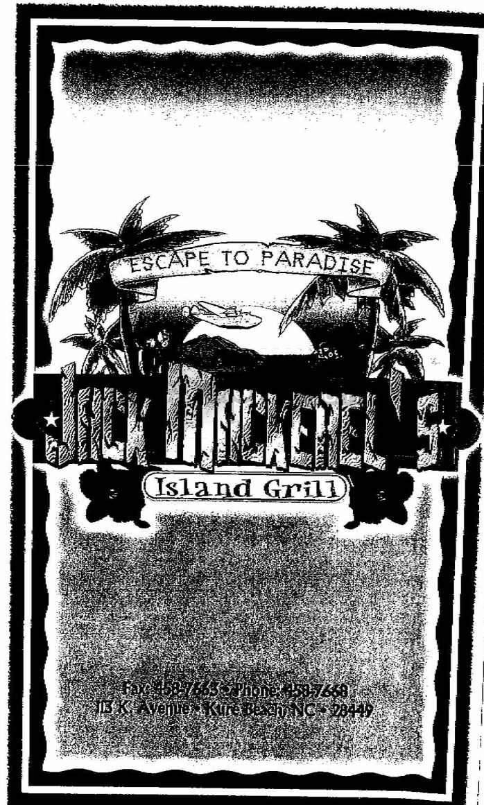Jack Mackerel's Island Grill - Kure Beach, NC menu_pic