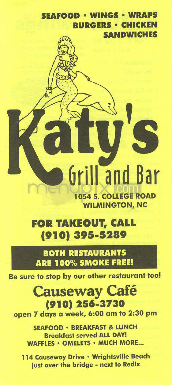 Katy's Great Eats - Wilmington, NC menu_pic