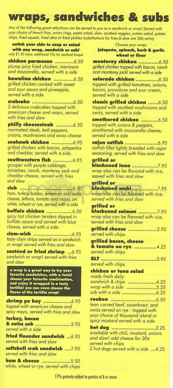 Katy's Great Eats - Wilmington, NC menu_pic