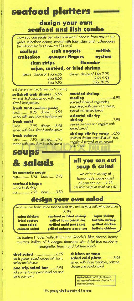 Katy's Great Eats - Wilmington, NC menu_pic