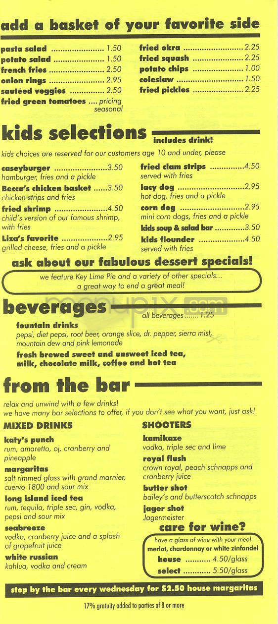Katy's Great Eats - Wilmington, NC menu_pic
