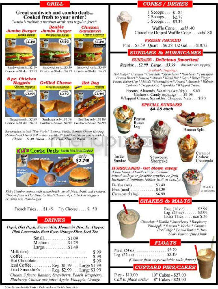 /650172/Kohls-Frozed-Custard-And-Jumbo-Burgers-Wilmington-NC - Wilmington, NC