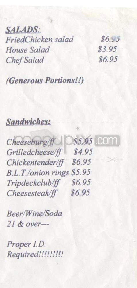Monkey Barz - Wilmington, NC menu_pic