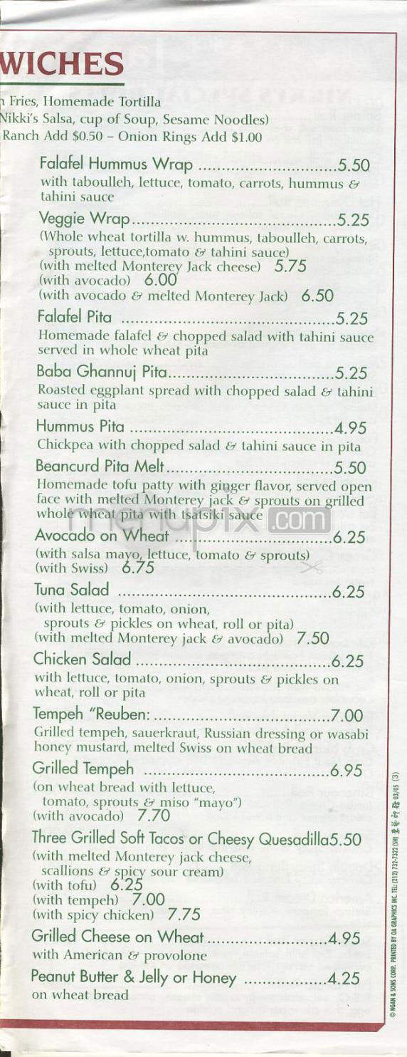 Nikki's Restaurant & Sushi Bar - Wilmington, NC menu_pic