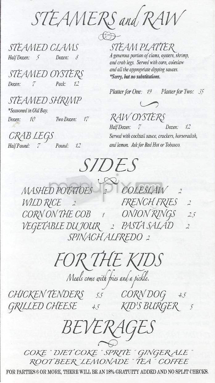 Reel Cafe - Wilmington, NC menu_pic