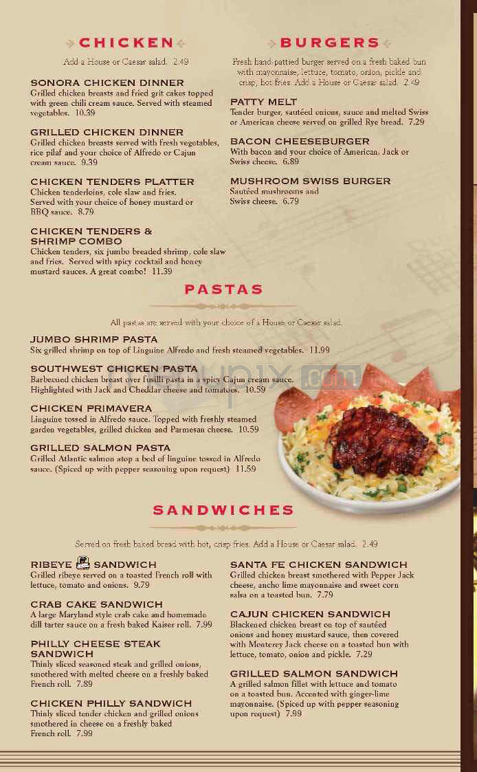 Rock-ola Grill - Wilmington, NC menu_pic