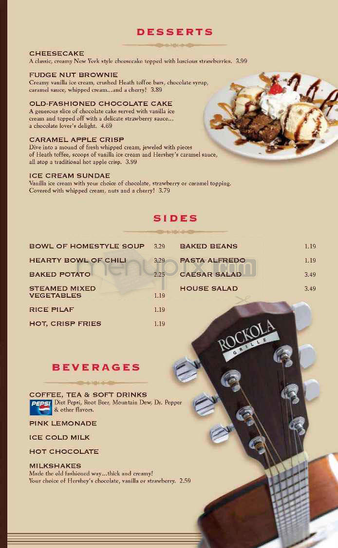 Rock-ola Grill - Wilmington, NC menu_pic