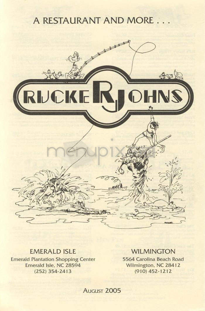 Rucker Johns Restaurant - Wilmington, NC menu_pic