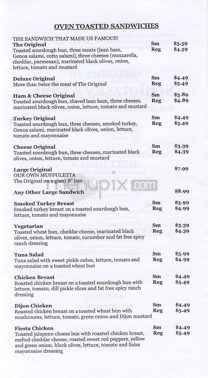 Schlotzsky's Deli - Wilmington, NC menu_pic