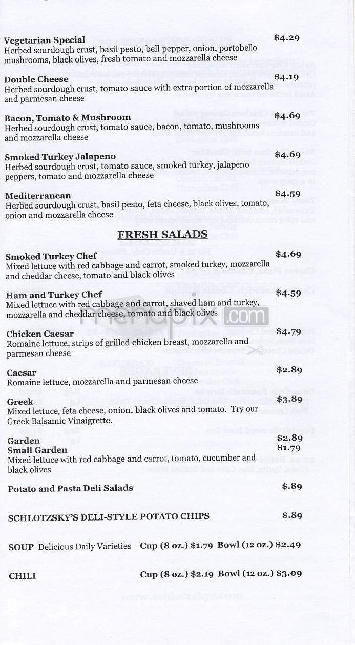 Schlotzsky's Deli - Wilmington, NC menu_pic