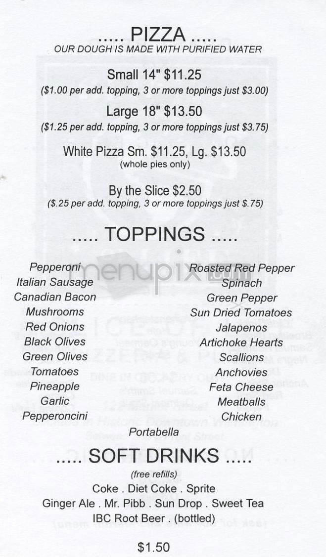 Slice Of Life Pizzeria & Pub - Wilmington, NC menu_pic