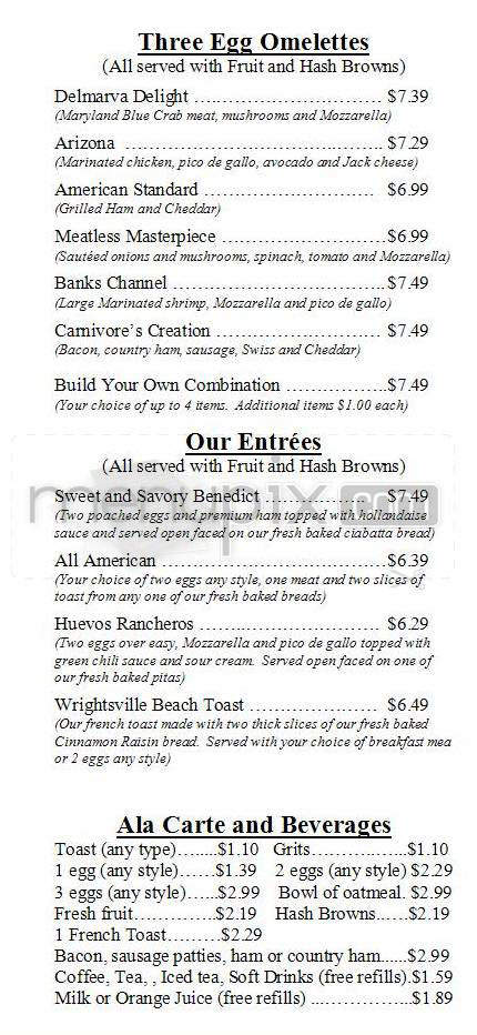 Sweet n Savory Cafe - Wilmington, NC menu_pic