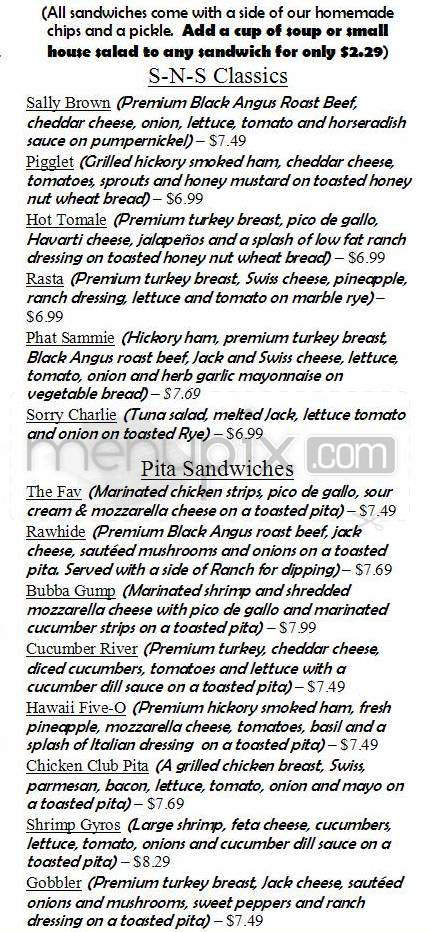 Sweet n Savory Cafe - Wilmington, NC menu_pic