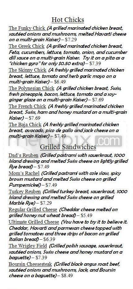 Sweet n Savory Cafe - Wilmington, NC menu_pic
