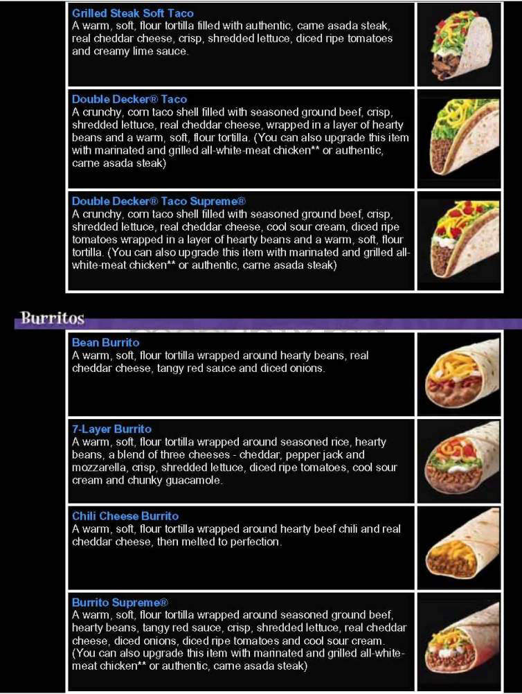 Taco Bell - Wilmington, NC menu_pic