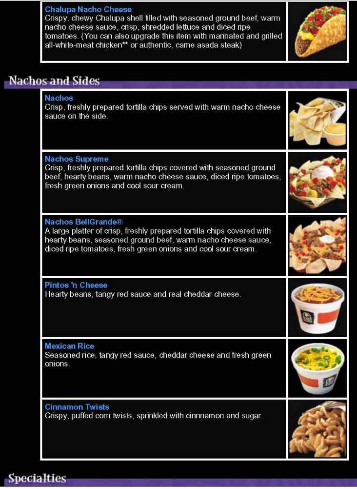 Taco Bell - Wilmington, NC menu_pic